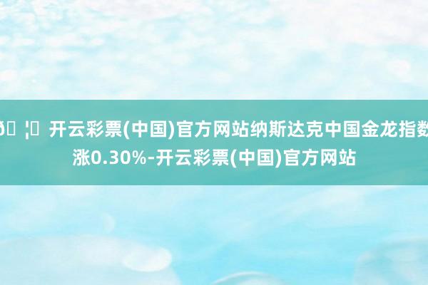 🦄开云彩票(中国)官方网站纳斯达克中国金龙指数涨0.30%-开云彩票(中国)官方网站