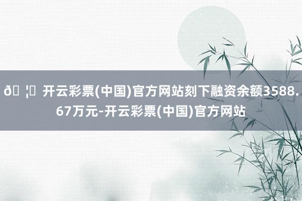 🦄开云彩票(中国)官方网站刻下融资余额3588.67万元-开云彩票(中国)官方网站