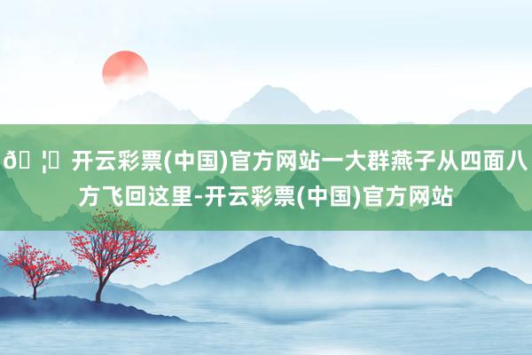 🦄开云彩票(中国)官方网站一大群燕子从四面八方飞回这里-开云彩票(中国)官方网站