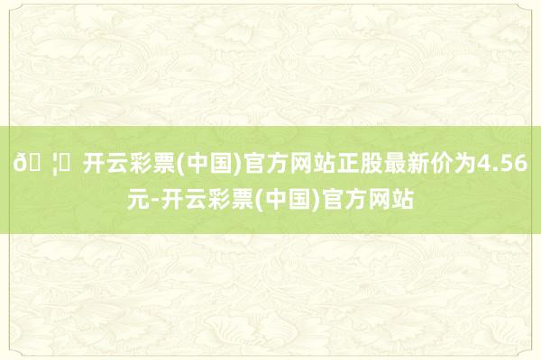 🦄开云彩票(中国)官方网站正股最新价为4.56元-开云彩票(中国)官方网站