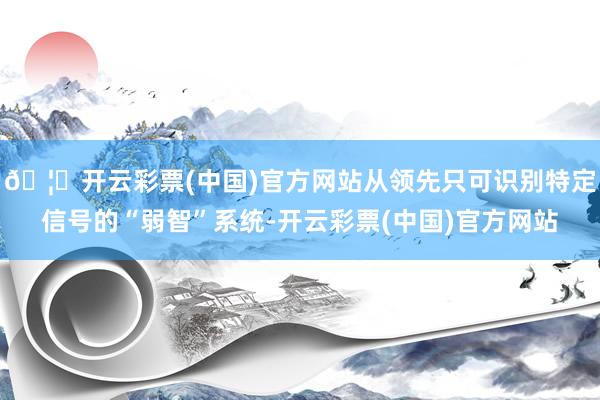 🦄开云彩票(中国)官方网站从领先只可识别特定信号的“弱智”系统-开云彩票(中国)官方网站