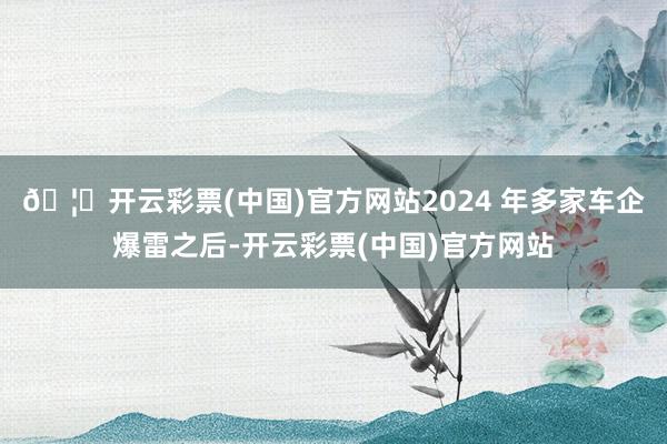 🦄开云彩票(中国)官方网站2024 年多家车企爆雷之后-开云彩票(中国)官方网站